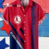 St Louis Cardinals Vibrant Baseball Stripe Print With Pocket Hawaiian Shirt 4
