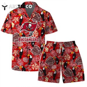 Tampa Bay Buccaneers Team Logo Pattern Champions Hawaiian Shirt and Shorts Set