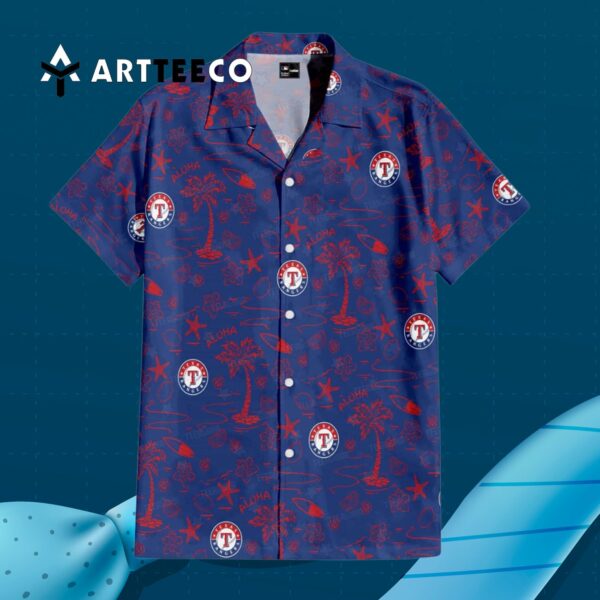 Texas Rangers Aloha Paradise Hawaiian Shirt 3