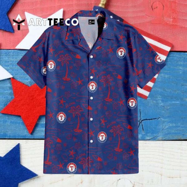 Texas Rangers Aloha Paradise Hawaiian Shirt 4