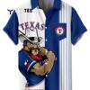 Texas Rangers Classic Retro Baseball Team Print With Pocket Hawaiian Shirt 1