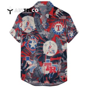 Texas Rangers Retro Logo Hawaiian Shirt 1