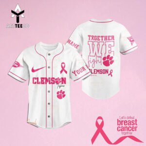 Together We Fight Clemson Tigers Custom Name Baseball Jersey