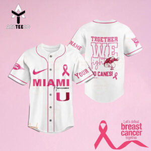 Together We Fight Miami Hurricanes Custom Name Baseball Jersey