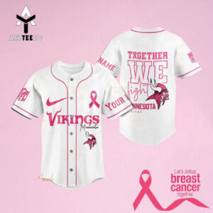 Together We Fight Minnesota Vikings Custom Name Baseball Jersey