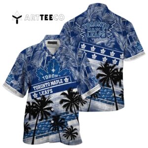 Toronto Maple Leafs Palm Tree Pattern Hawaiian shirt 1