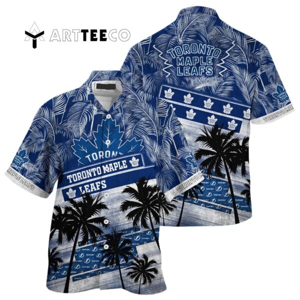Toronto Maple Leafs Palm Tree Pattern Hawaiian shirt 1