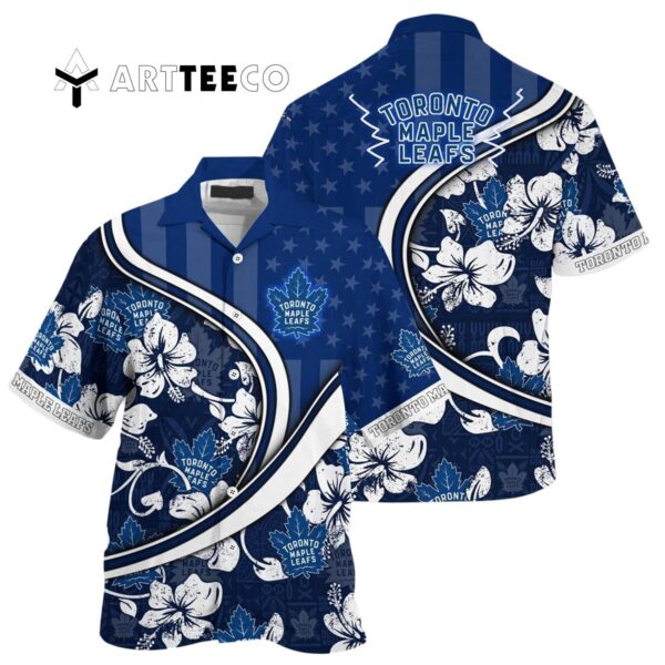Toronto Maple Leafs Summer Flower Hawaiian shirt 1