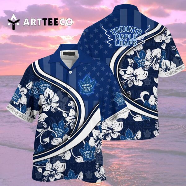 Toronto Maple Leafs Summer Flower Hawaiian shirt 2