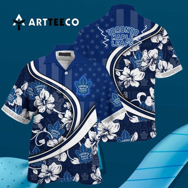 Toronto Maple Leafs Summer Flower Hawaiian shirt 3