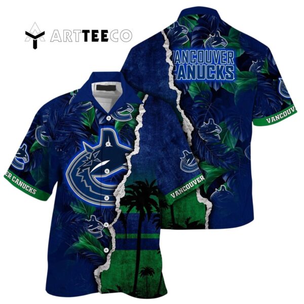 Vancouver Canucks Palm Tree Summer Hawaiian shirt 1