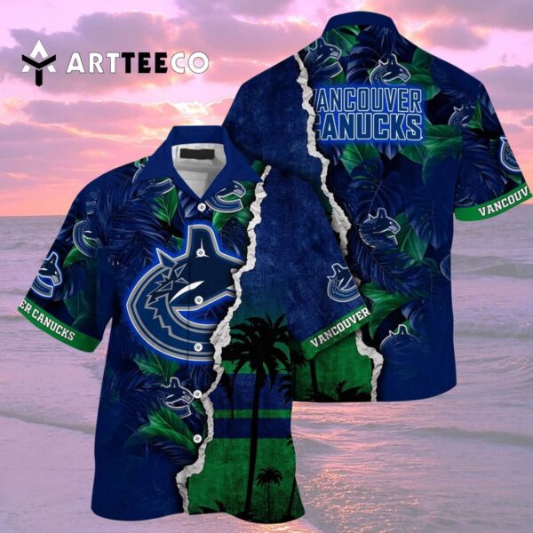 Vancouver Canucks Palm Tree Summer Hawaiian shirt 2