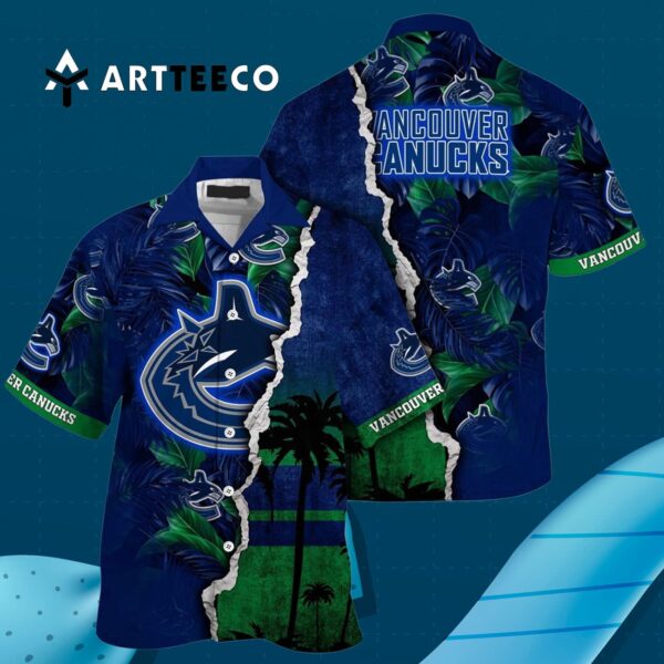 Vancouver Canucks Palm Tree Summer Hawaiian shirt 3
