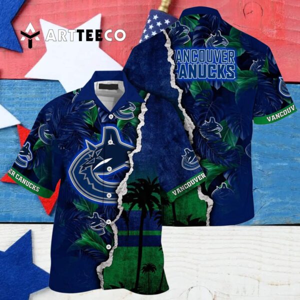 Vancouver Canucks Palm Tree Summer Hawaiian shirt 4