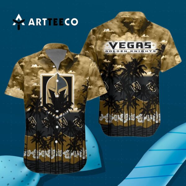 Vegas Golden Knights And Tree Hawaiian Shirt 3