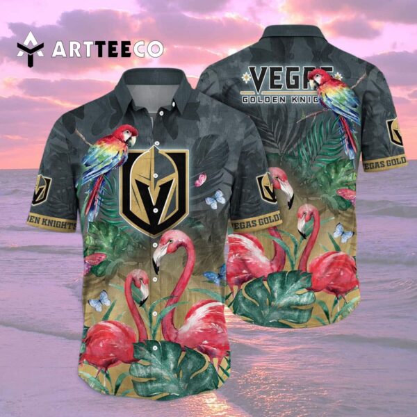 Vegas Golden Knights Flamigo Summer Hawaiian shirt 2