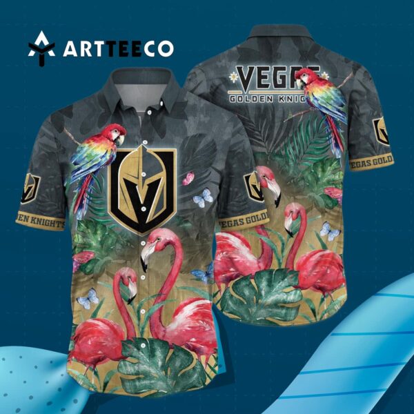 Vegas Golden Knights Flamigo Summer Hawaiian shirt 3
