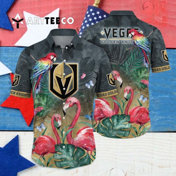 Vegas Golden Knights Flamigo Summer Hawaiian shirt 4