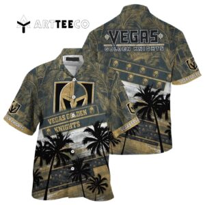 Vegas Golden Knights Palm Tree Pattern Shirt Hawaiian shirt 1