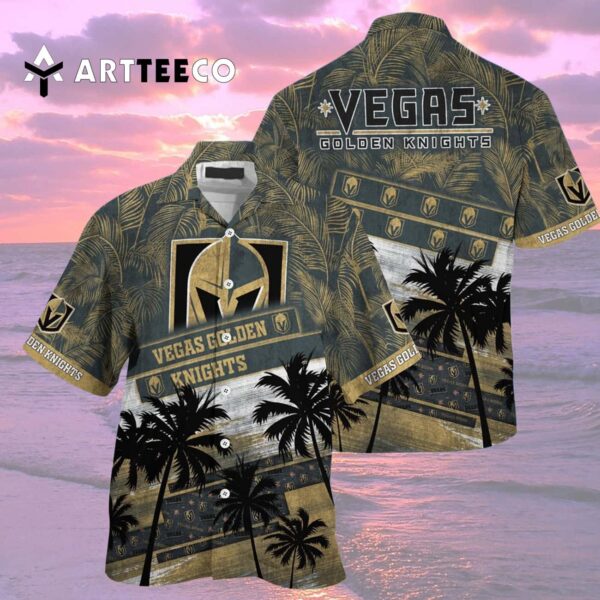 Vegas Golden Knights Palm Tree Pattern Shirt Hawaiian shirt 2