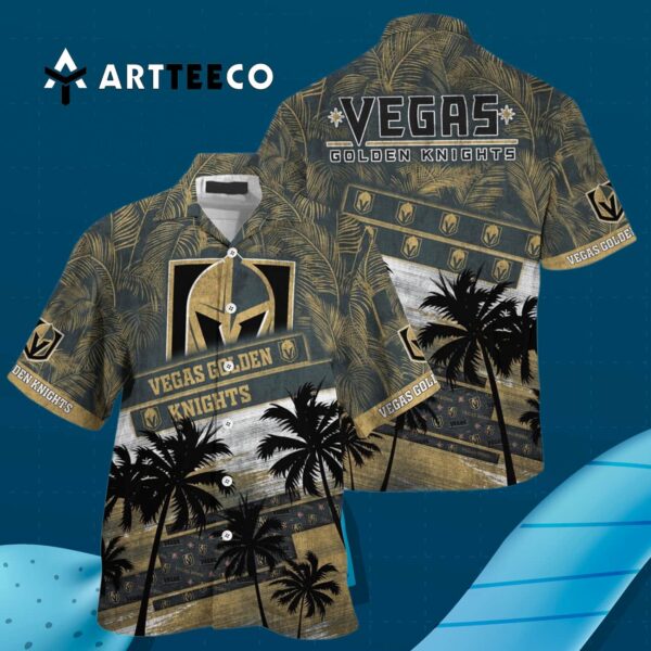 Vegas Golden Knights Palm Tree Pattern Shirt Hawaiian shirt 3