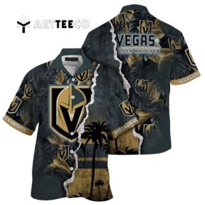 Vegas Golden Knights Palm Tree Summer Hawaiian shirt 1