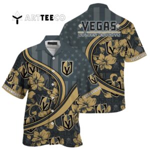 Vegas Golden Knights Summer Flower Hawaiian shirt 1