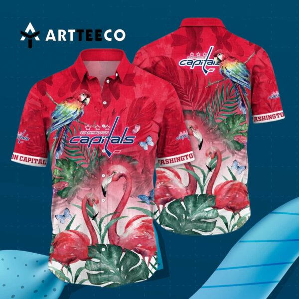Washington Capitals Flamigo Summer Hawaiian shirt 3