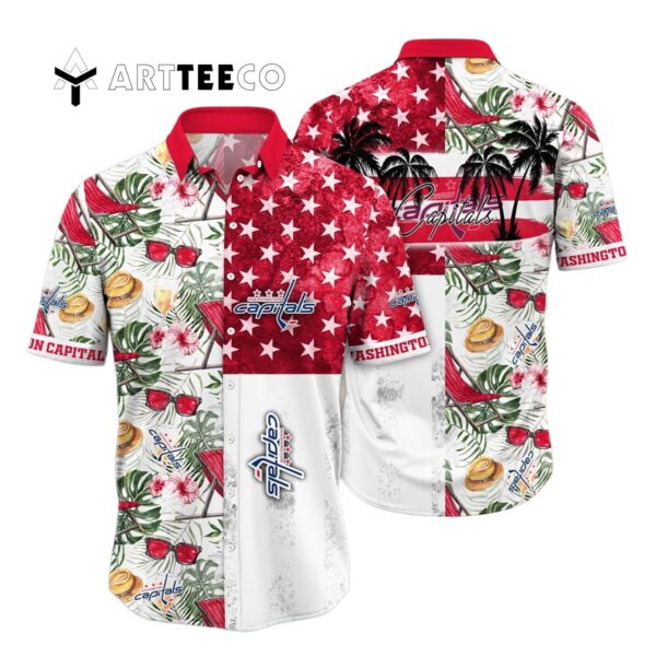 Washington Capitals Flower For Fans Summer Hawaiian shirt 1