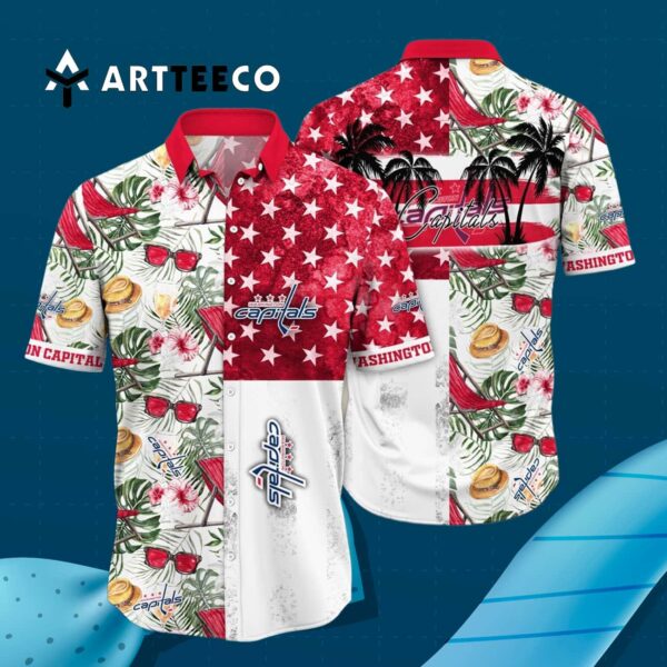 Washington Capitals Flower For Fans Summer Hawaiian shirt 3