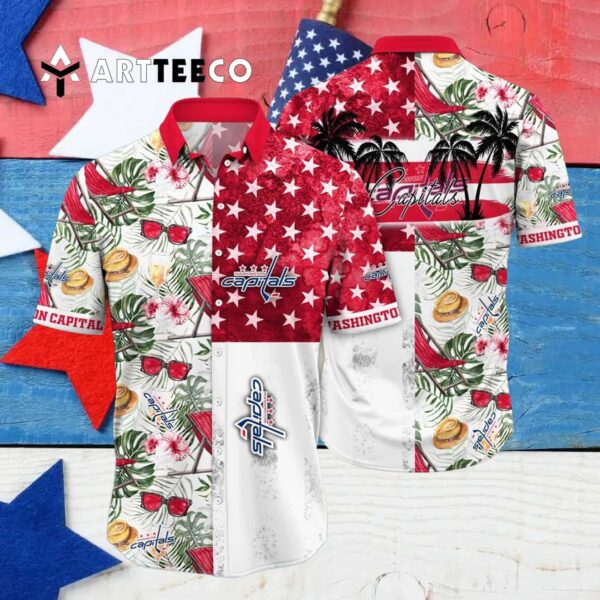 Washington Capitals Flower For Fans Summer Hawaiian shirt 4