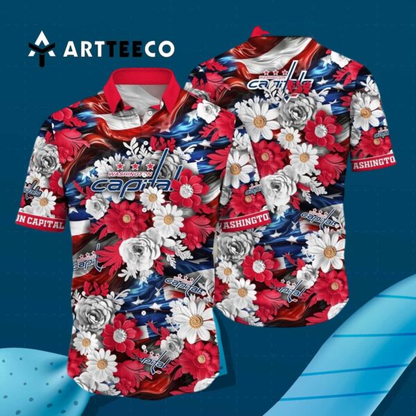 Washington Capitals Independence Day Summer Hawaiian shirt 3