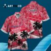 Washington Capitals Palm Tree Pattern Hawaiian shirt 3