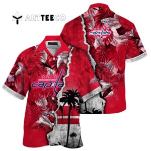 Washington Capitals Palm Tree Summer Hawaiian shirt 1