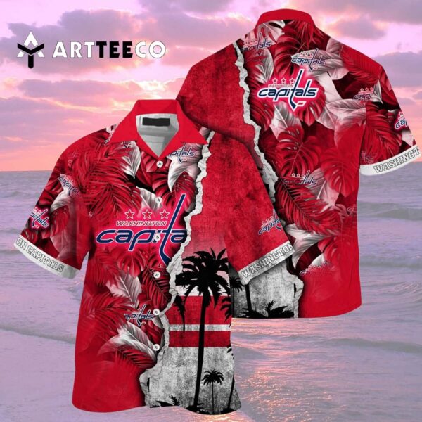 Washington Capitals Palm Tree Summer Hawaiian shirt 2