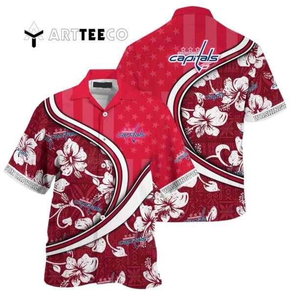 Washington Capitals Summer Flower Hawaiian shirt 1