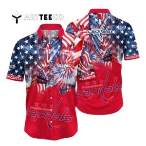 Washington Capitals logo Hawaiian shirt 1