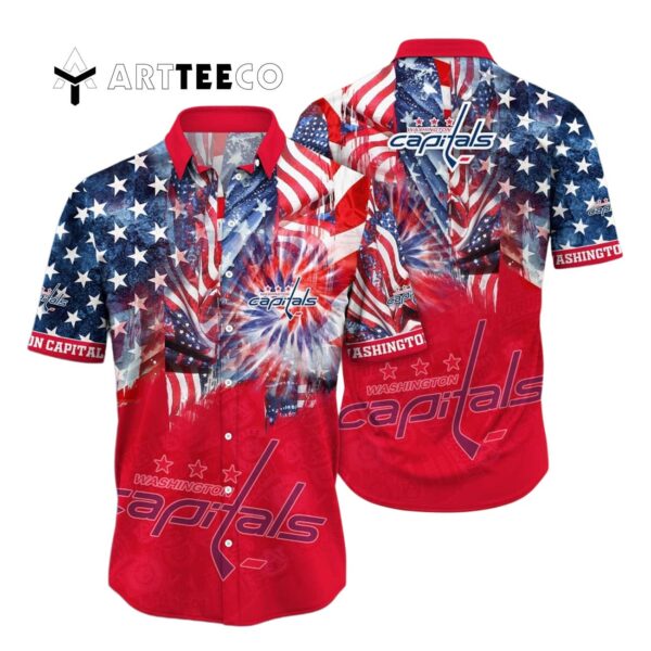 Washington Capitals logo Hawaiian shirt 1