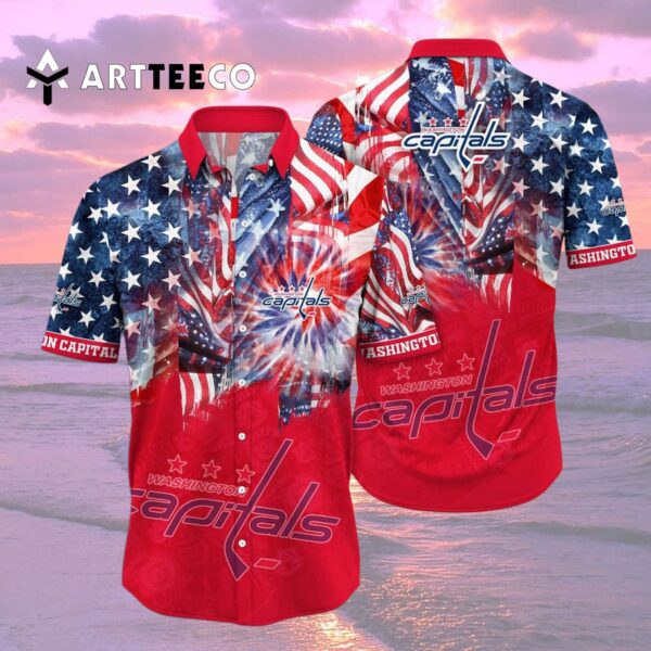 Washington Capitals logo Hawaiian shirt 2