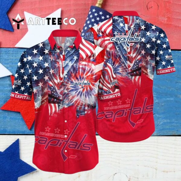 Washington Capitals logo Hawaiian shirt 4