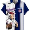 Washington Nationals Classic Retro Baseball Team Print With Pocket Hawaiian Shirt 1