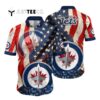 Winnipeg Jets American Flag Summer Hawaiian shirt 1