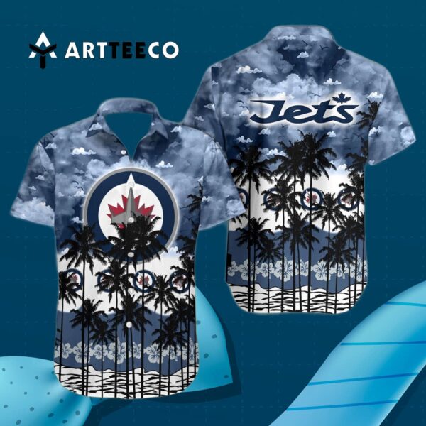 Winnipeg Jets And Tree Hawaiian shirt 3