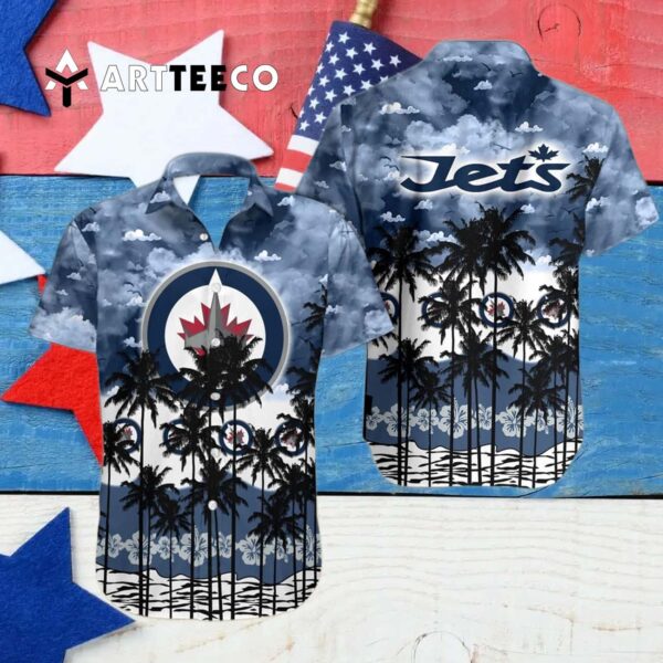 Winnipeg Jets And Tree Hawaiian shirt 4