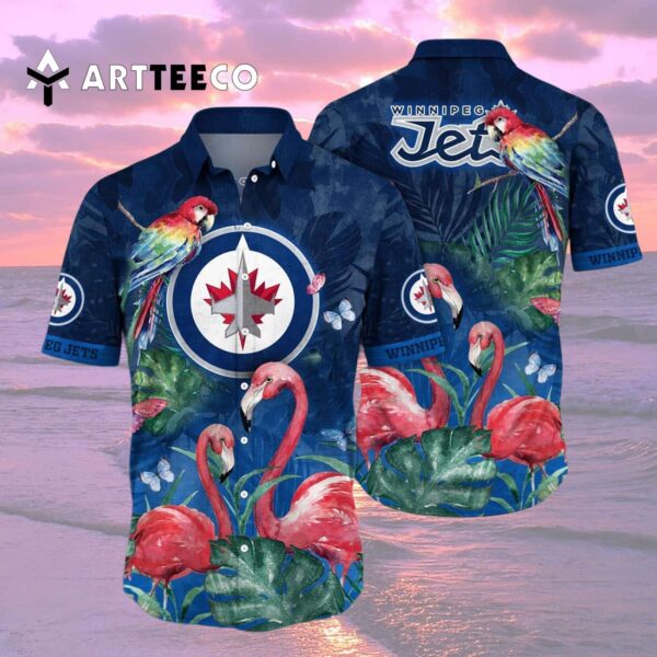 Winnipeg Jets Flamigo Summer Hawaiian shirt 2