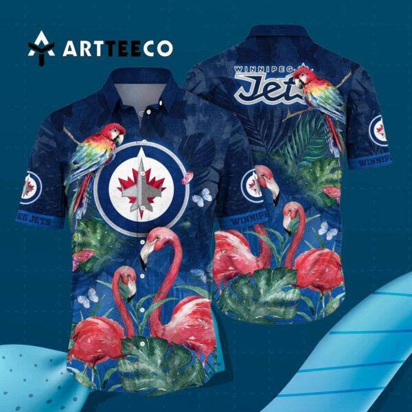 Winnipeg Jets Flamigo Summer Hawaiian shirt 3