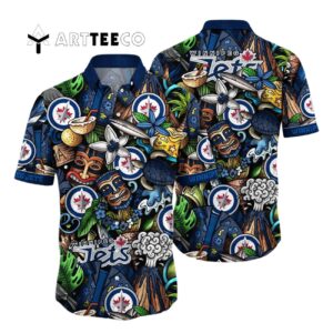 Winnipeg Jets Flower For Fans Summer Hawaiian shirt 1