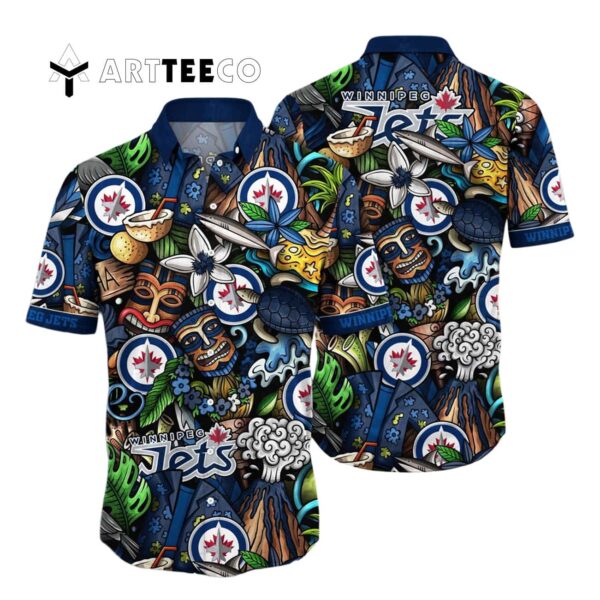 Winnipeg Jets Flower For Fans Summer Hawaiian shirt 1