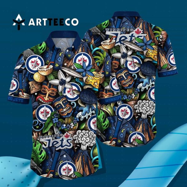 Winnipeg Jets Flower For Fans Summer Hawaiian shirt 3