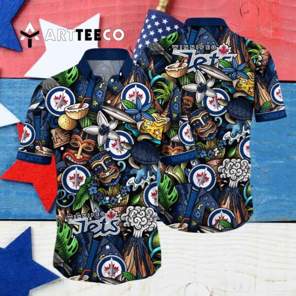 Winnipeg Jets Flower For Fans Summer Hawaiian shirt 4